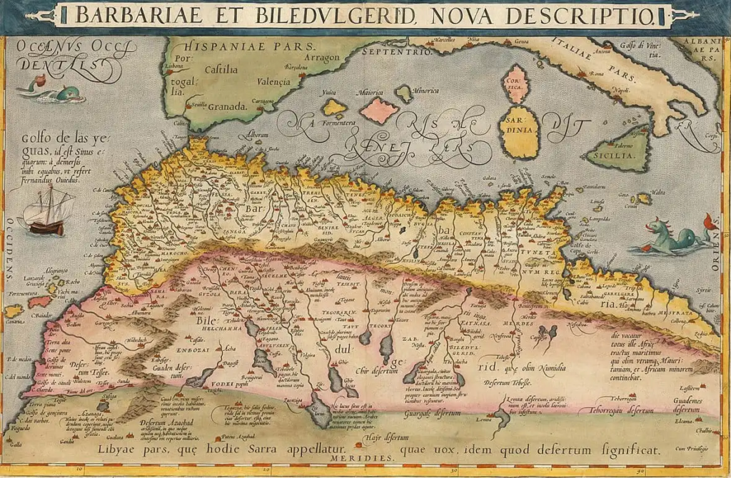 Berbería en un mapa del cartógrafo holandés Jan Janssonius (c. 1650)/Imagen: dominio público en Wikimedia Commons